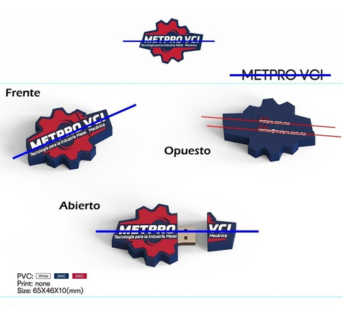 Memoria Tu Logo Convertido En Una Piezas Real 2d Con Usb 8gb