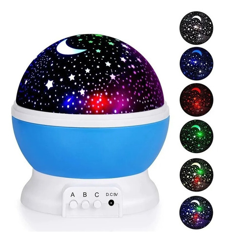 Luminária Infantil Projetor Estrela 360º Galaxy Abajur