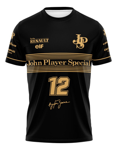 Camiseta Ayrton Senna F1 Jhon Player Special Dry Fit