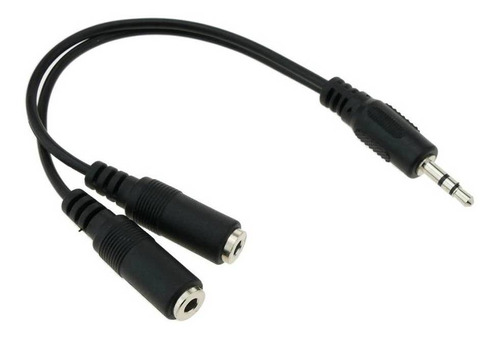 Cable Adaptador Mini Plug Audio Para 2 Auriculares Jack 3.5