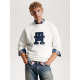 Polerón Con Parche De Monograma Hombre Tommy Hilfiger Blanco