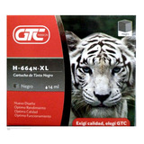 Cartucho Alternativo Gtc 664xl Tinta Negra Para Hp 2600 5075