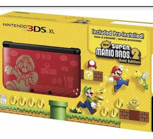 Nintendo 3ds Xl Mario Bros. 2! Gold Edition! Nintendo 3ds 3ds New Super Mario Bros