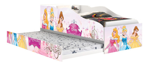 Cama Solteiro Com Auxiliar Princesas, Cama Infantil