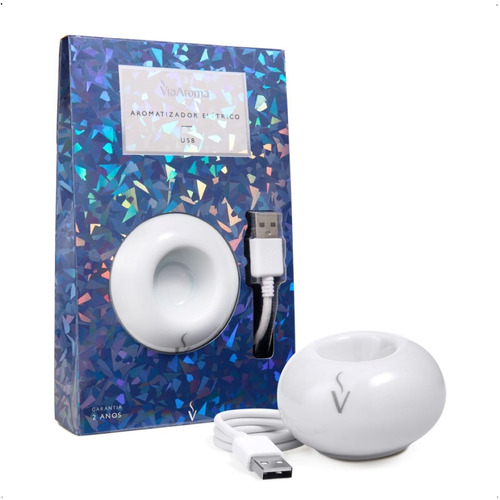 Aromatizador Difusor Elétrico Usb Porcelana - Via Aroma