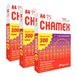 Papel Sulfite A4 Chamex Resma 900 Folhas 75g 291x297 Kit 3un
