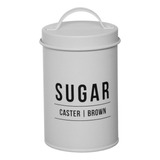 Pote Mantimento Açúcar Sugar Caster Brown Aço 900ml C/ Tampa Cor Branco
