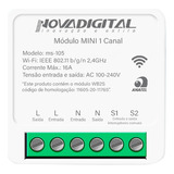 Interruptor Inteligente Relé Wifi Novadigital 1 Canal 16a Diy Alexa Google Tuya