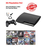Sony Playstation 3 Slim 120gb + 10 Jogos Originais + Controle