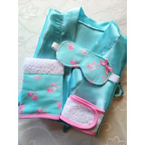 Kit Spa Bata , Vincha , Antifaz Y Toallita X 9 U