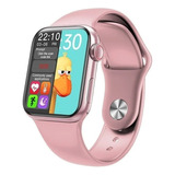 Reloj Hw12/contraseña Inteligente Para Llamadas Bluetooth Con Funda Nfe, Color Rosa