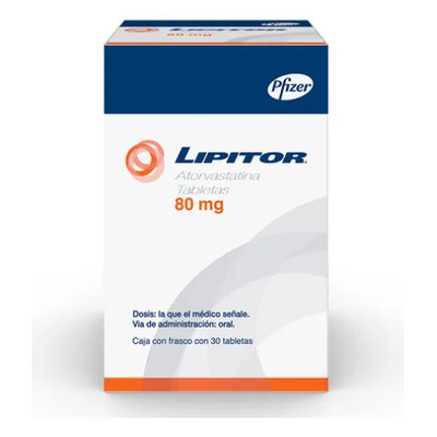 Lipitor 80 Mg C\u002F30 Tabletas Pfizer. | Envío gratis