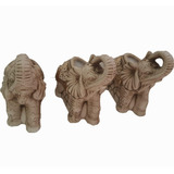 Portavelas Elefantes Cerámica