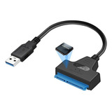 Cable Adaptador Disco Duro Sata A Usb 3.0 Para Hdd Ssd 2.5 Color Negro