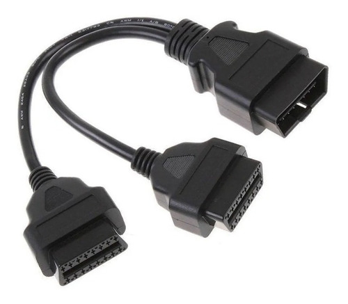 Conector Adaptador Extensión Doble 16 Pines Dual Obd2 30cm