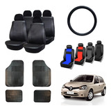 Fundas Cubre Asiento Renault Clio + Alfombra 4 P + C/volante