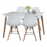 Comedor 4 Sillas Blanco Eiffel Bighouse