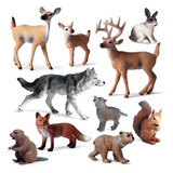 Scahow 10 Figuras De Juguetes De Animales Del Bosque, Figur.