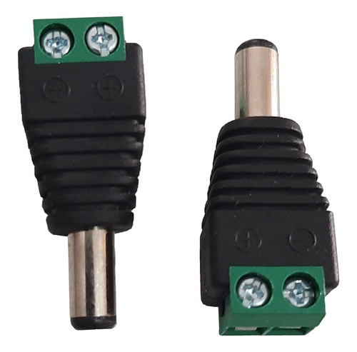 10 Conector Plug P4 Macho Câmera Segurança Fita Led Cftv