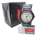 Reloj Hombre | Timex | Gray & Black | Luz | 100% Original Color De La Correa Gris Color Del Bisel Negro Color Del Fondo Blanco