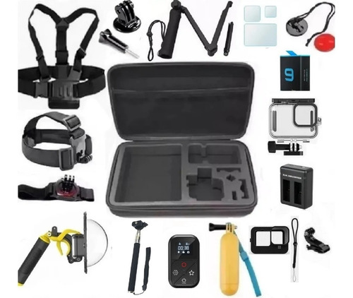 Kit Para Gopro Hero 9 10 11 Black Estanque Capa Bateria Dome