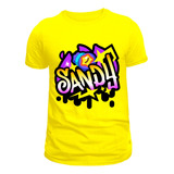 Camiseta Brawl Star Infantil Game Sandy Algodão Amarelo