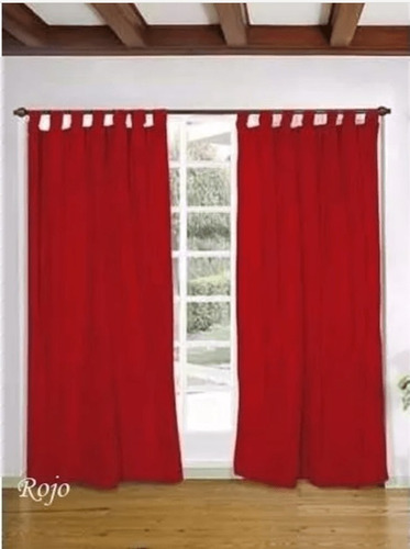 Cortinas C/presillas Tela Tropical Mecanico Oferta 2 Paños!