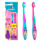Escova Dental Condor Kids Barbie Promoção Leve 2 Pague 1