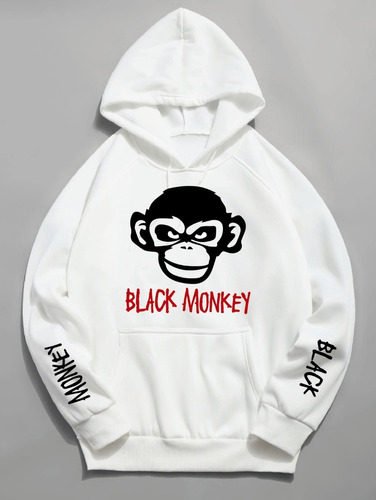 Buzo Con Capucha Perchado Personalizado Black Monkey 003