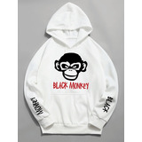 Buzo Con Capucha Perchado Personalizado Black Monkey 003