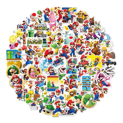Pegatinas Estilo Mario Bros Stickers 100 Unidades