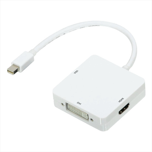 Convertidor 3en1 Thunderbolt Mini Displayport A Hdmi Vga Dvi