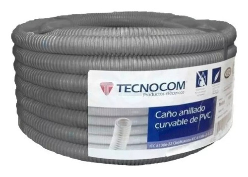 Pack X 25m Caño Tecnocom Corrugado Pesado Losa 3/4 Cpv 19*25