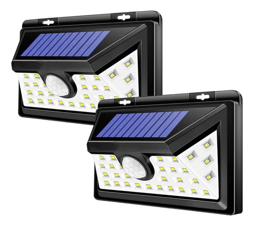 Pack X2 Focos Solares Led Foco Sensor Movimiento Focos Solar