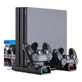 Suporte Vertical Cooler Carregador Suporte Ps4 Fat Slim Pro