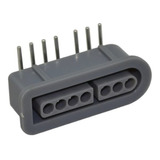 Conector Hembra 7 Pines Para Nintendo Snes Conector 90grados