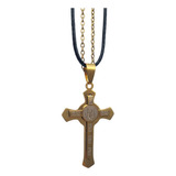 Collar Protector Cruz Y San Benito Amuleto Talisman