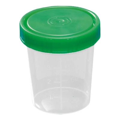 Vaso Recolector Muestra Esteril Amsino 120ml Tapa Hermética Translucido | Envío gratis