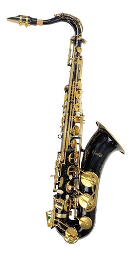 Saxofone Tenor Halk Preto/dourado Sib Completo