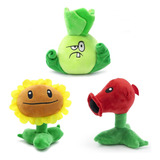 Peluche De 3 Piezas De Plants Vs Zombies Pvz, Gran Regalo