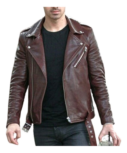 Jaqueta De Couro Masculina Biker Perfecto Rocker Motoqueiro