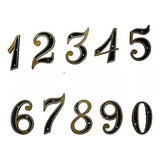 Numeros E Letras Dourados 13 Unid. Residenciais Alum. 10cm