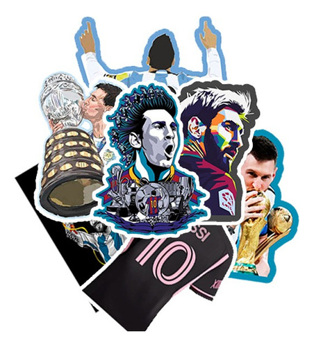 Pack Stickers Lio Messi Vinilo Calcomanias Apum