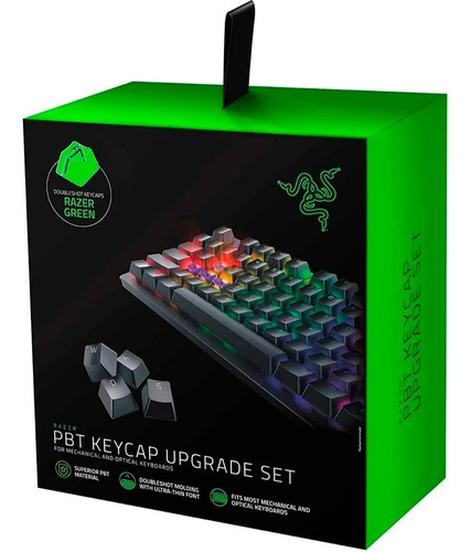 Set De Teclas Razer Pbt Keycap Upgrade Rosado