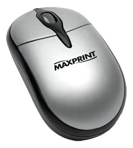 Mouse Usb Óptico 800 Dpi Preto/prata 60528-0 Maxprint C/fio