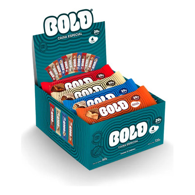 Bold Bar Barra De 20g De Proteína 12 Un Barrinha Bold Snacks Sabor Caixa Mista Especial | Frete grátis