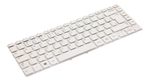 Teclado Branco Para Samsung 270e Np270e4e-kdabr Br Com Ç