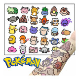Set Tatuajes De Niño Diseño Pokemon - Sorpresa Cumpleaños