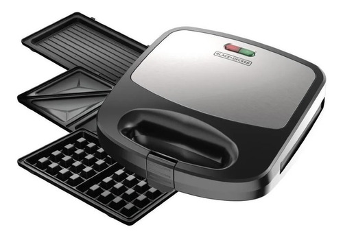 Sandwichera Wafflera Grill Black + Decker Wm2000s 3 En 1