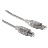 Cable Usb 2.0 Manhattan A - B 1.8 Mts Impresora Plata 333405